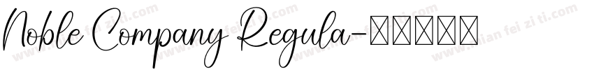 Noble Company Regula字体转换